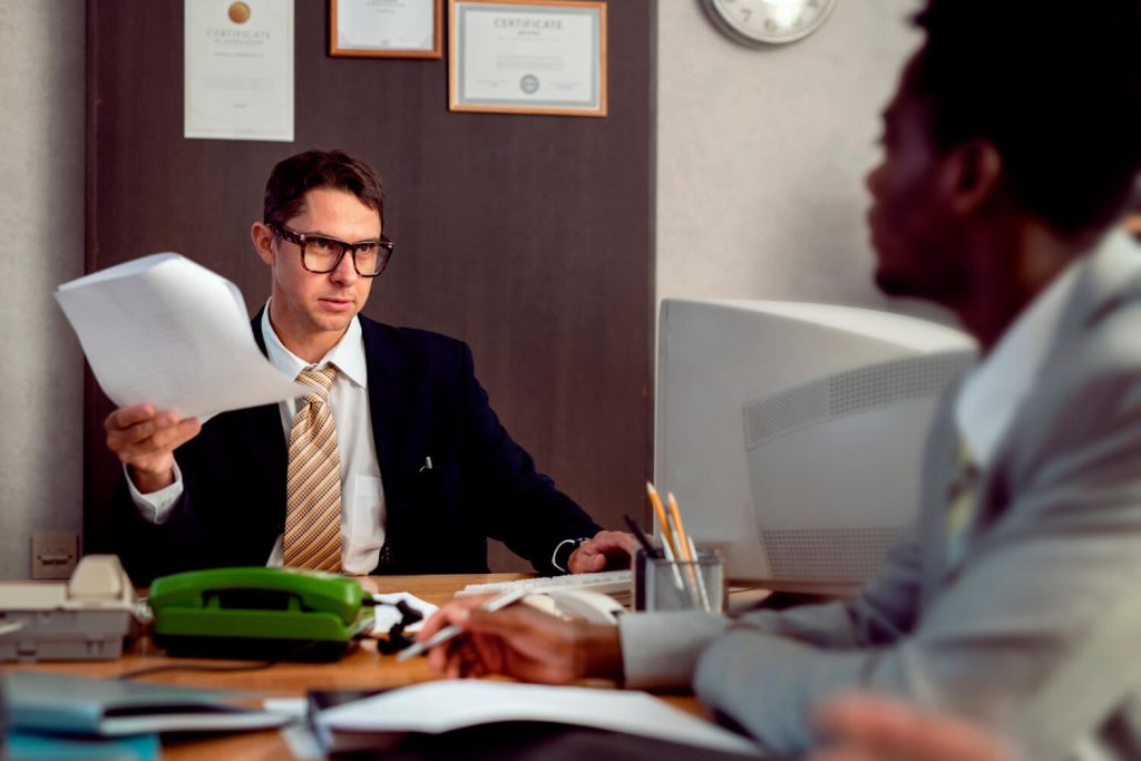 Nevada business attorney consulting with a company owner on litigation strategy and dispute resolution