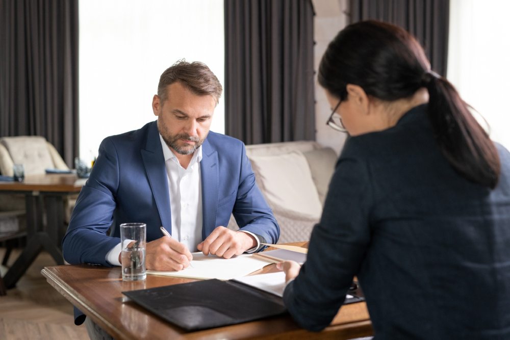 Nevada business contract attorney reviewing commercial agreements with business owners.